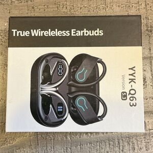 YYK-Q63 True Wireless Earbuds - Black with Teal Accents